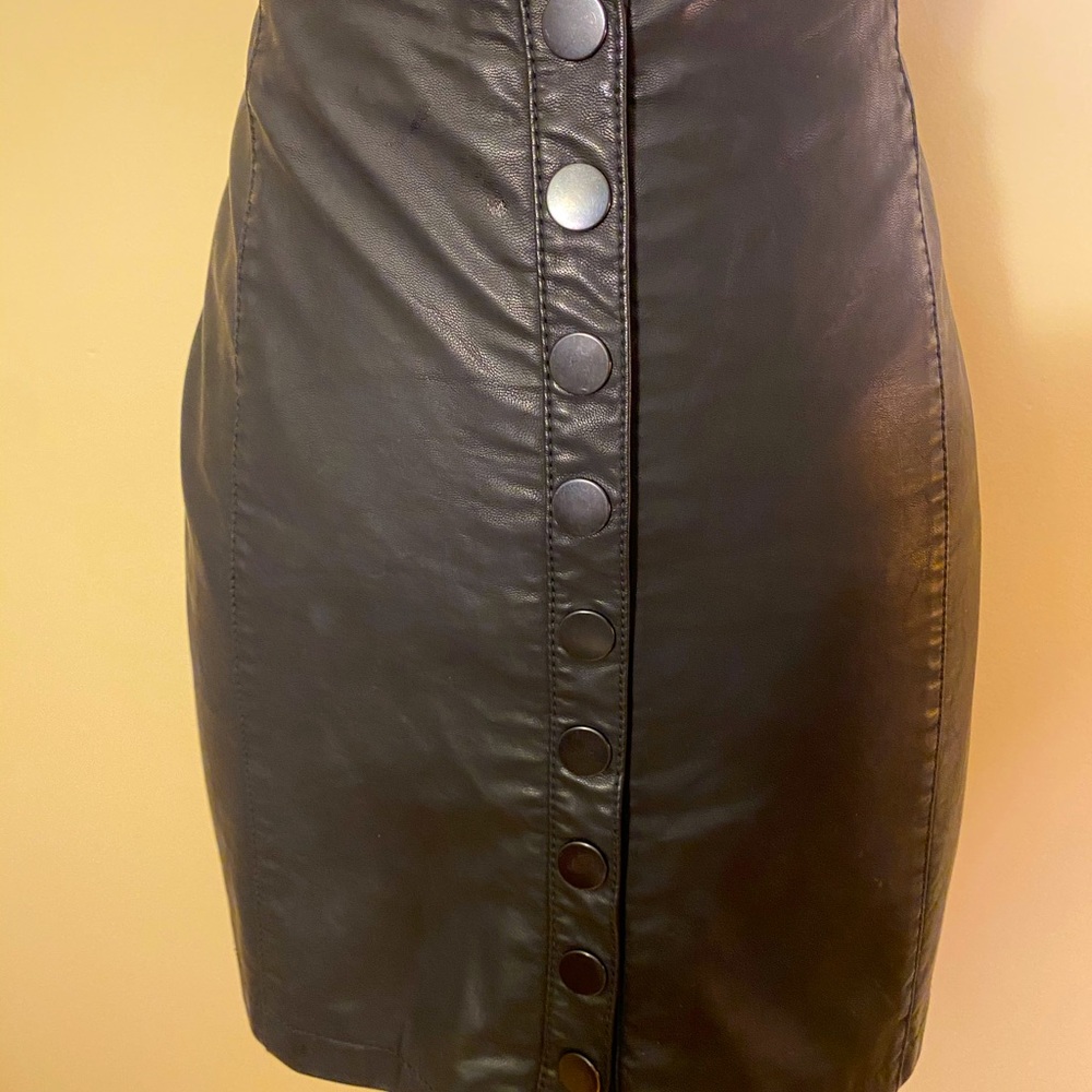 Free People “Oh Snap!” Vegan Leather Mini Skirt - Picture 8 of 12